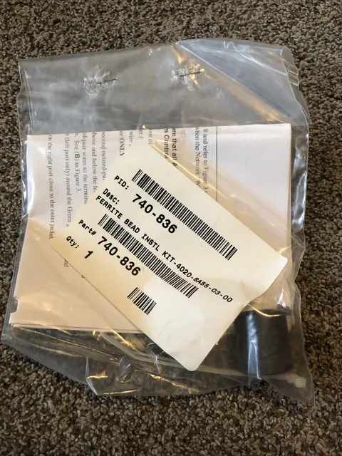 Tyco 740-836 Simplex Ferrite Bead Instl Kit 1/2” Inside Dia 1-1/8” L(Lot Of 10)