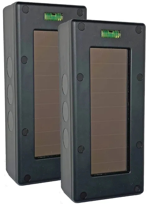 SBB-4000 Solar Break Beam Driveway Alarm Sensor - Long Range, Outdoor, Weathe...