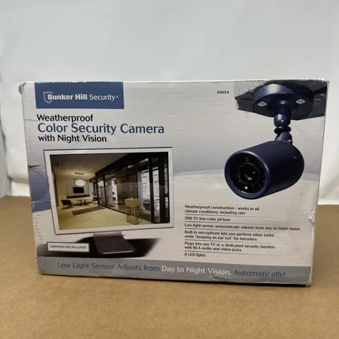 Bunker Hill Black Weatherproof Color Security Camera Night Vision 69654