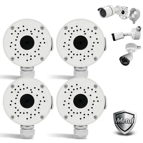 Metal Aluminum IP66 Waterproof Bullet Security Camera Junction Box, 4Pack