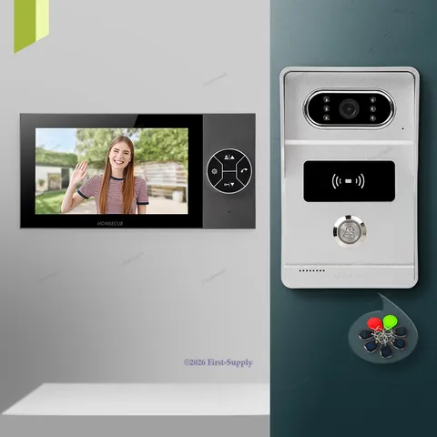 HOMSECUR Wired Video Intercom System 1080P Monitor+Night Version Doorbell Camera