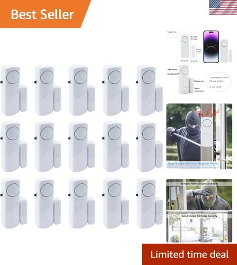 15 Pack 90DB Door Window Alarm for Ultimate Home Safety and Peace of Mind