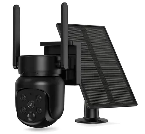 Camera Wireless Outdoor: 2K 360° No WiFi Needed, Solar + 9000 mAh Battery