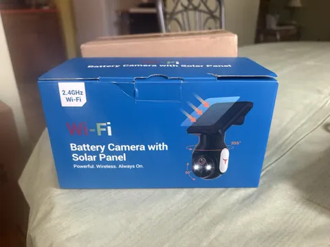 1080p WiFi Security Camera with Solar Panel, Battery Powered, Pan Tilt, AI Motio