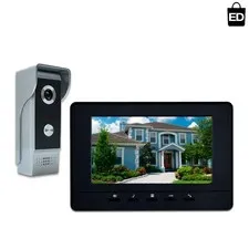 7-Inch Wired Video Intercom with Night Vision & Dual-Way Communication