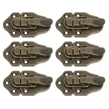 6Pcs Retro Style Metal Hasp Latch Clasp for Toolbox and Wooden Case Hardware