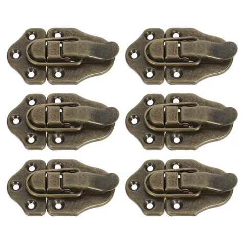 6Pcs Retro Style Metal Hasp Latch Clasp for Toolbox and Wooden Case Hardware