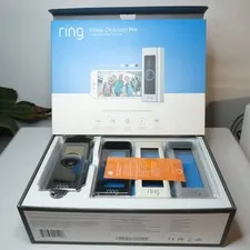 Ring Video Doorbell Pro 2018 Wired w Original Box + Faceplates Untested