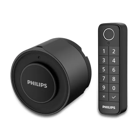 PHILIPS HOME ACCESS WI-FI RETROFIT DOOR LOCK KEYPAD FINGERPRINT SCANNER - BLACK