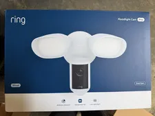 BRAND NEW NEVER USED Ring Floodlight Cam Pro Wired 2nd Gen Retinal 4K White NEW