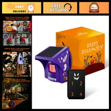 Halloween Solar Driveway Alarm with Spooky Music | 1/2 Mile Range, Motion Sensor