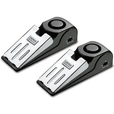 Door Stop Alarm with 120DB Siren Door Stop for Home & Travel Black Pack of 2