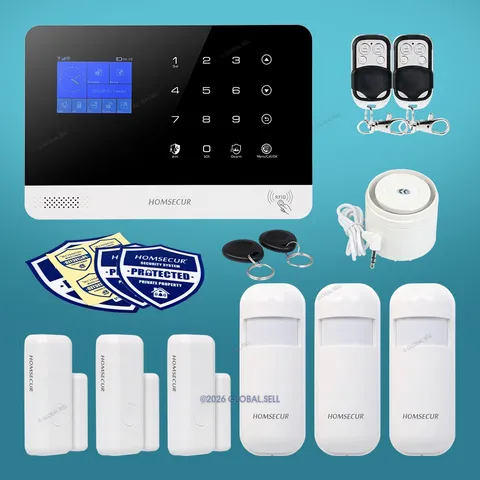 HOMSECUR Wireless WIFI 4G 2G RFID SMS Autodial Home Security Alarm System