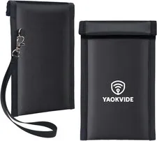 2 Pack Military Grade Faraday Bags for Phone & Key Fob, Signal Blocking