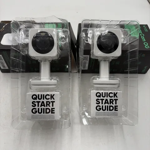 2 Wyze Cam OG Wired Indoor/Outdoor 1080p HD Smart Home Security Camera Spotlight