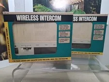 2 Com-Talk FM Automatic Wireless Intercoms Talk-mate Gee Tested Works Grate