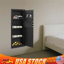 Fireproof Hidden Lock Wall Safe With Keys Cash Jewelry Superior Home Security