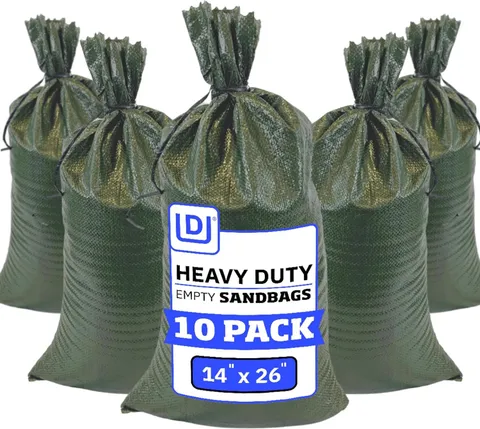 Heavy Duty Sand Bags with Tie Strings Empty Woven Polypropylene Sand-Bags for