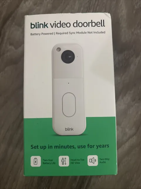 Blink Video Doorbell - Battery Powered, Head-to-Toe HD View, White