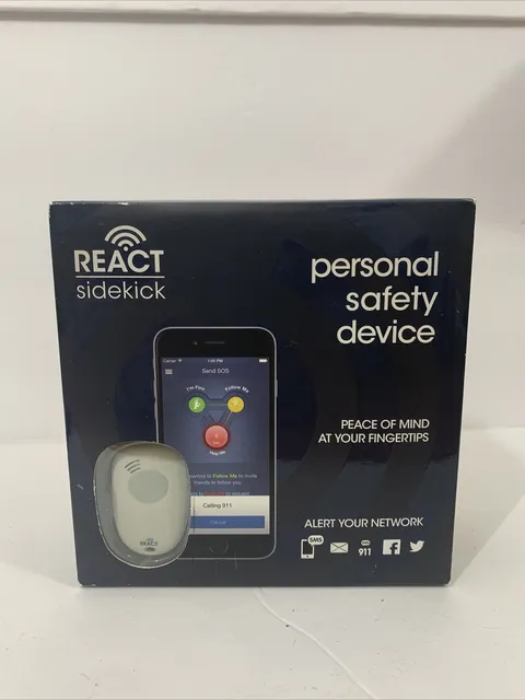 REACT SIDEKICK Self Defense Personal SAFETY Keychain Security Alarm 