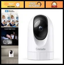 2K Indoor Security Camera for Pets, Dogs & Babies - Phone App, 1 Pack