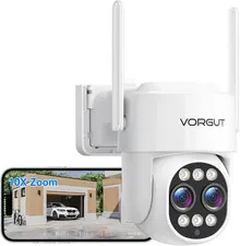 Wireless Security Camera Outdoor, 4MP 10X Optical Zoom Dual Lens Wifi Cameras fo