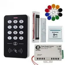 Hands Door Access Control System Kit RFID Keypad + Power Supply + Electric 180KG