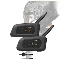 Motorcycle Helmet Bluetooth Intercom Headset Waterproof 6 Riders Communicator
