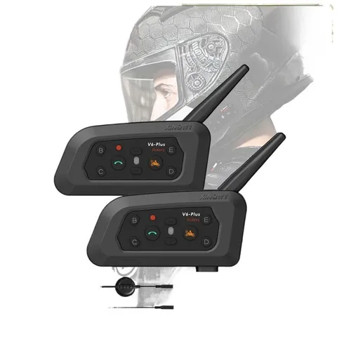 Motorcycle Helmet Bluetooth Intercom Headset Waterproof 6 Riders Communicator