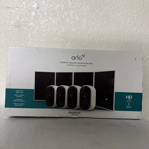Arlo Essential (3rd Gen) HD Outdoor Security Cameras w/ Solar Panels, 4pk