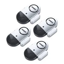Door Alarms When Opened for Kids Safety, 4 Pack 120dB Loud Window Sensors for...