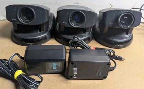 3 SONY Video Cameras EVI-D30 12X Variable Zoom Security Conferencing AF CCD 