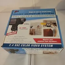 TDE Systems Family Monitoring System 2.4 GHZ Color Video System Untested New Box