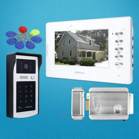 7inch Video Door Entry Security Intercom with IR Night Vision for Home Security