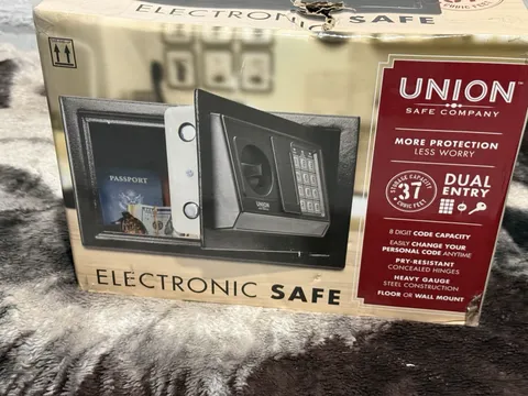 Union Safe Company 0.37 cu ft Electronic Safe, Keypad/Key, Steel Wall Mount