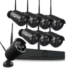 4K Home Security Camera System, 8Pcs 5MP Corded Power Wifi Surveillance Cameras