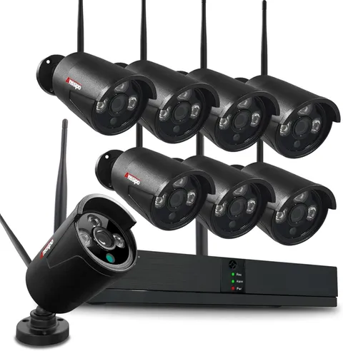 4K Home Security Camera System, 8Pcs 5MP Corded Power Wifi Surveillance Cameras