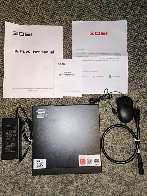 ZOSI 4K 8MP 16CH PoE NVR Smart Playback Network Remote IP 2TB Recording