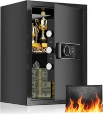 3.4 Cu Ft Large Safe Box for Home, 19.7 in Tall Digital Security Safe with Firep