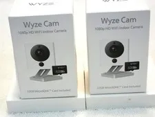 Pair of WYZE CAM v2 with WYZE 32GB MicroSCHD Cards - New