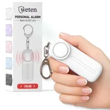 Personal Safety Alarm Keychain - 130dB Siren, LED Light, Panic Pin – Compact ...