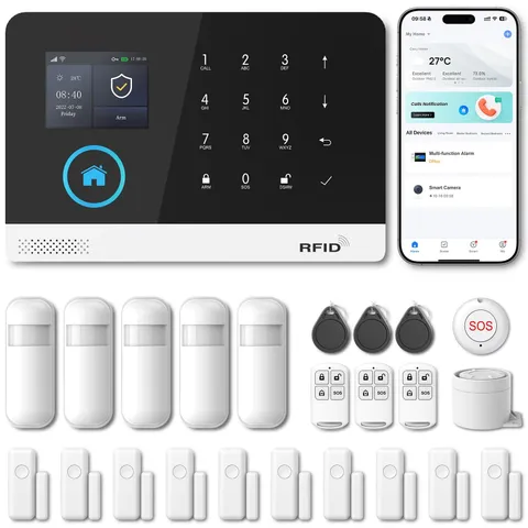 Home Security Systems for House, Wireless Home Security Alarm System, Door/Wi...