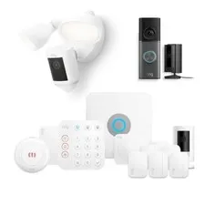 Ring Alarm Pro Wired Home Security System with Built-in eero WiFi 6 Router White