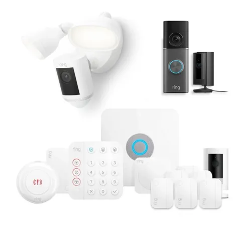 Ring Alarm Pro Wired Home Security System with Built-in eero WiFi 6 Router White
