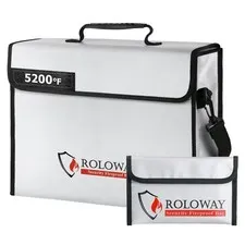Large Fireproof Bag 5200 Heat Insulated Document Cash Safe 15x12x5 Inch Pouch