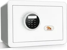 1.2 Cu Ft Small Safe Box, White Security Safe with Digital Keypad, 2-Bolt Anti-T