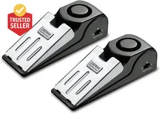 Door Stop Alarm with 120DB Siren Door Stop for Home & Travel (Black) (Pack of 2)