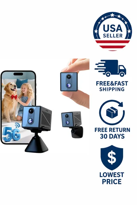 4K  Camera, Mini Hide Camera with Long Battery Life, Night Vision, Motion D