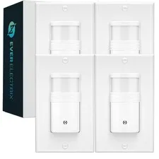 EverElectrix 4 Pack Motion Sensor Light Switch, Indoor Occupancy & Vacancy Se...