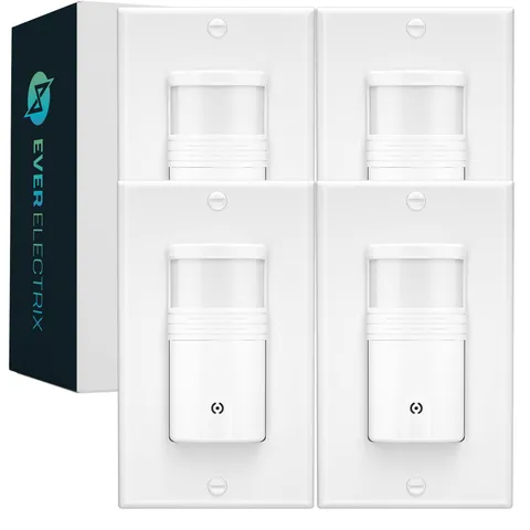 EverElectrix 4 Pack Motion Sensor Light Switch, Indoor Occupancy & Vacancy Se...